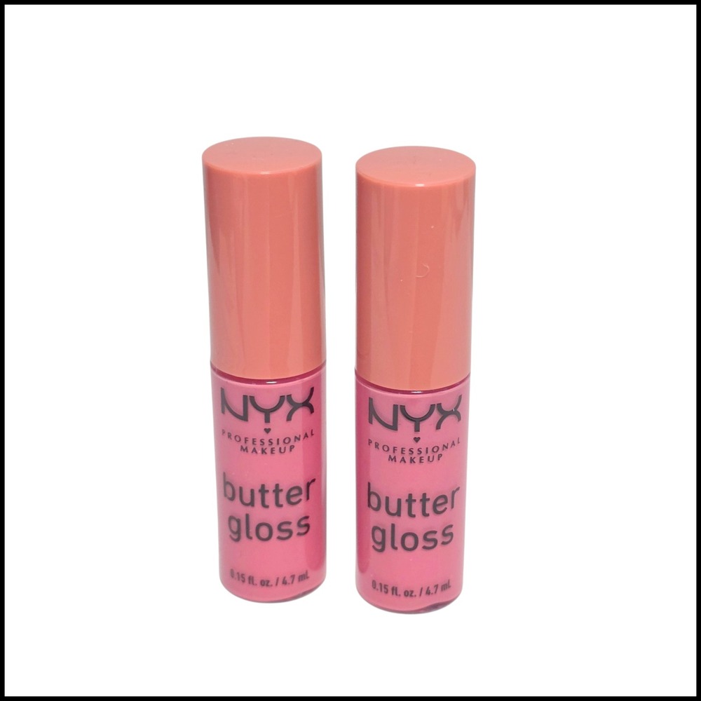 2 x NYX Professional Makeup Butter Gloss Creme Brulee Creamy Lip Gloss Travel